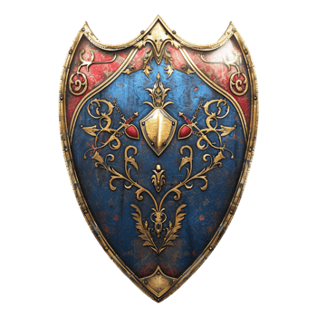 AI generated War Protection Shield of Army on Transparent background - Ai Generated png