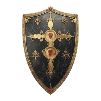 AI generated War Protection Shield of Army on Transparent background - Ai Generated png