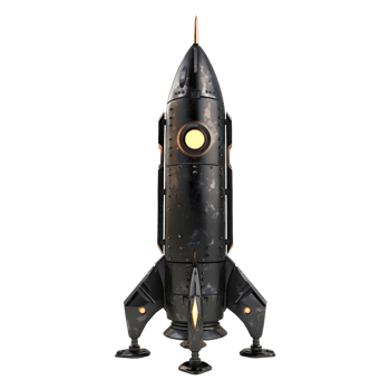 AI generated Space Rocket on Transparent background - Ai Generated png