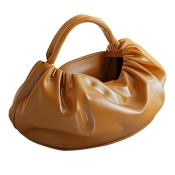 AI generated Brown woman fashion handbag.3d rendering handbag in transparent background. png