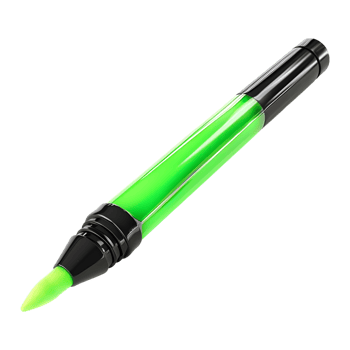 AI generated 3D Rendering of a Green Writing Pen on Transparent Background - Ai Generated png