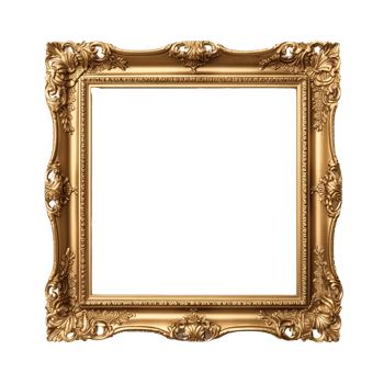 AI generated Picture frame png isolated on transparent background