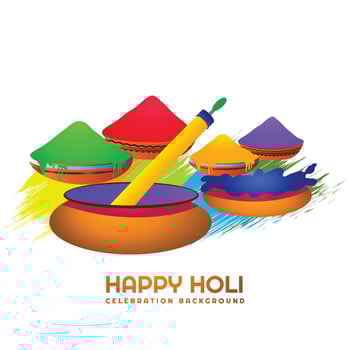 Indian holi traditional festival of colors card background vector