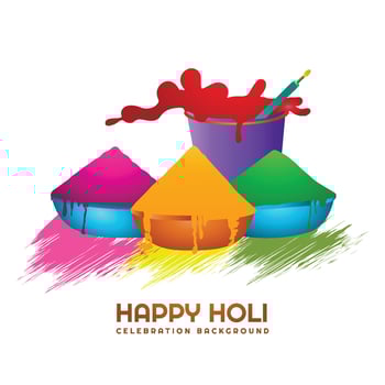 Indian holi traditional festival of colors card background vector