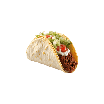 AI generated Taco isolated on transparent background generative ai png