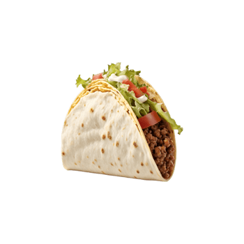 AI generated Taco isolated on transparent background generative ai png