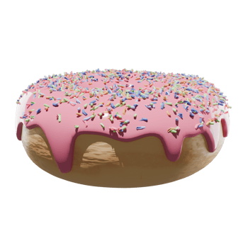 3D Sweet Donut Illustration png