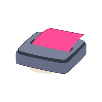 sanize post it dispenser cartoon vector illustration