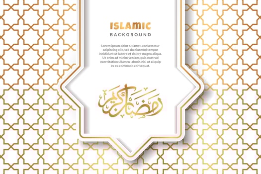 Islamic background with patten ramadan kareem, luxury social media template vector design