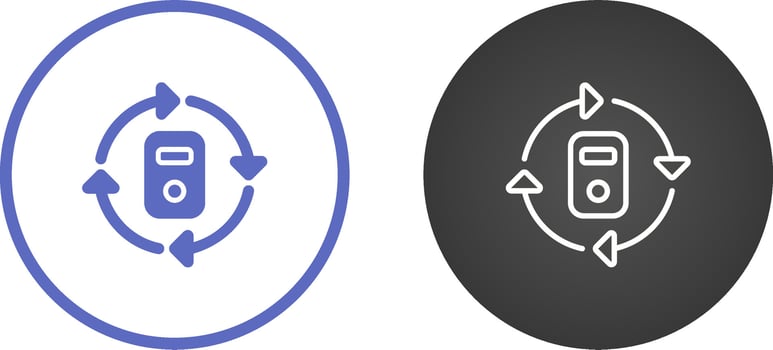 Data Center Cooling Vector Icon