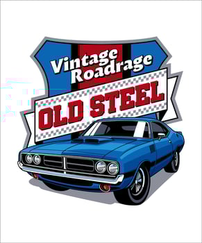 Old Steel Retro Car Design vector