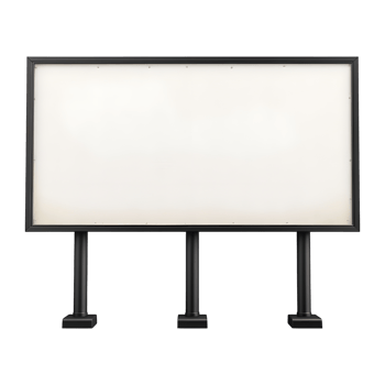 AI generated Empty Billboard on the Road on Transparent background - Ai Generated png