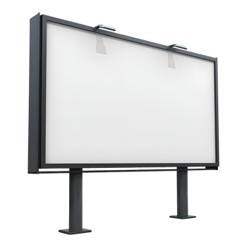AI generated Empty Billboard on the Road on Transparent background - Ai Generated png