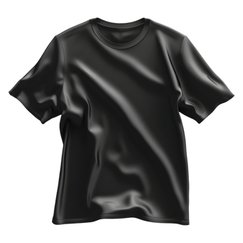AI generated Black T-shirt on Transparent background - Ai Generated png