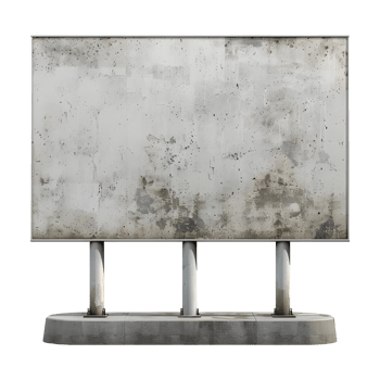 AI generated Empty Billboard on the Road on Transparent background - Ai Generated png