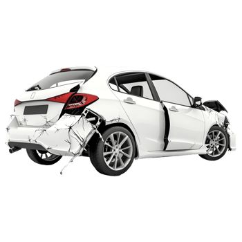 AI generated Damage Accidental Car on Transparent background - Ai Generated png
