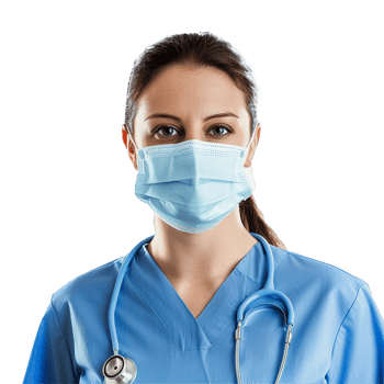 AI generated Doctor wear face mask png isolated on transparent background