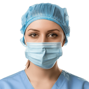 AI generated Doctor wear face mask png isolated on transparent background