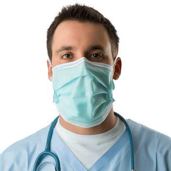 AI generated Doctor wear face mask png isolated on transparent background