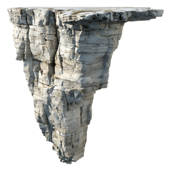 AI generated High Mountain Hill on Transparent background - Ai Generated png