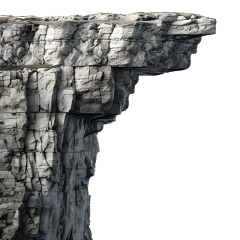 AI generated High Mountain Hill on Transparent background - Ai Generated png
