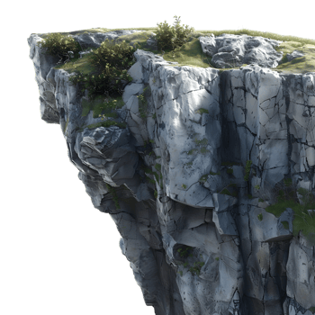 AI generated High Mountain Hill on Transparent background - Ai Generated png