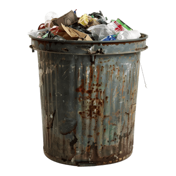 AI generated Garbage Basket Full of Garbage on Transparent background - Ai Generated png