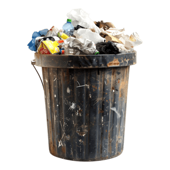 AI generated Garbage Basket Full of Garbage on Transparent background - Ai Generated png