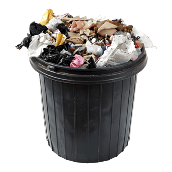 AI generated Garbage Basket Full of Garbage on Transparent background - Ai Generated png