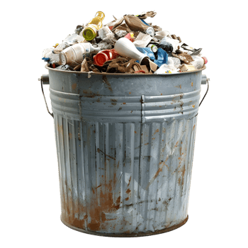 AI generated Garbage Basket Full of Garbage on Transparent background - Ai Generated png