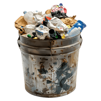 AI generated Garbage Basket Full of Garbage on Transparent background - Ai Generated png