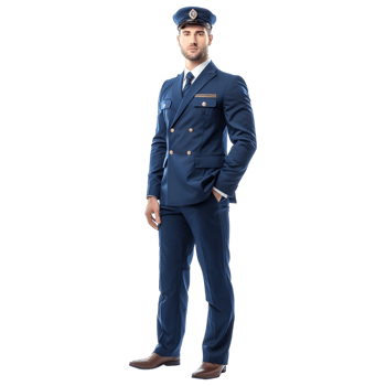 AI generated Male Air Host or Stewardess on Transparent background - Ai Generated png