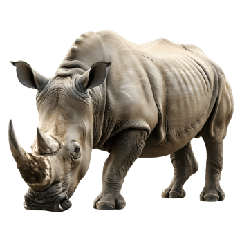 AI generated Black Rhinoceros on Transparent background - Ai Generated png