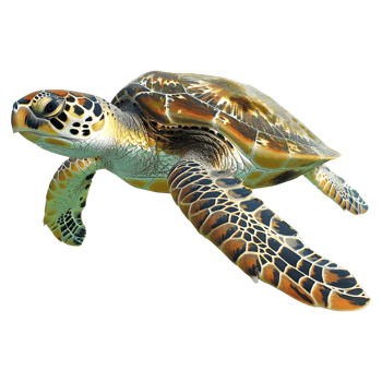 AI generated Turtle Swimming in Water on Transparent background - Ai Generated png