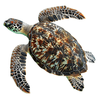 AI generated Turtle Swimming in Water on Transparent background - Ai Generated png