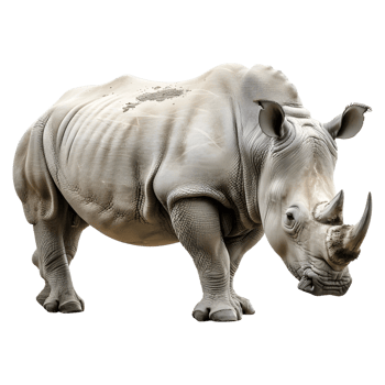 AI generated Black Rhinoceros on Transparent background - Ai Generated png