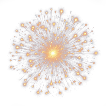 AI generated firework isolate PNG transparent background