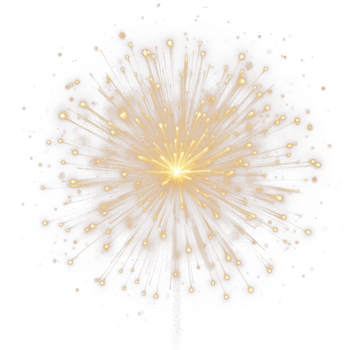 AI generated firework isolate PNG transparent background