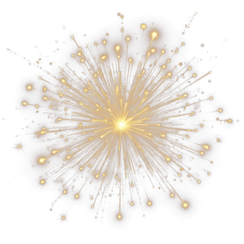 AI generated firework isolate PNG transparent background