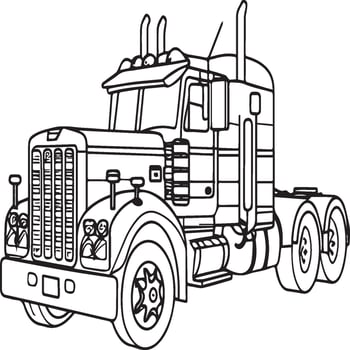 Truck coloring pages for coloring  book. Vehicles coloring pages. Vehicles outline vector
