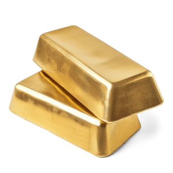 AI generated Golden bars isolated on transparent background. Stack of Gold Bars Cutout png