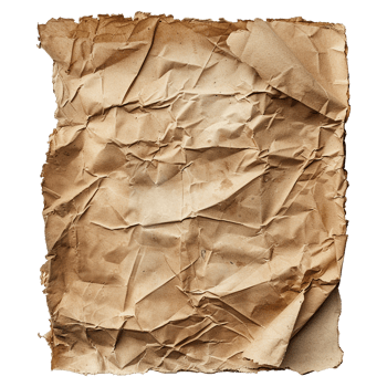 AI generated Old paper isolated on transparent background png