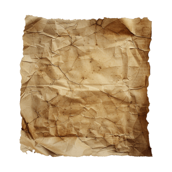 AI generated Old paper isolated on transparent background png