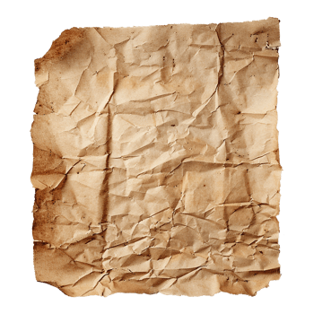 AI generated Old paper isolated on transparent background png