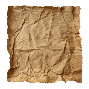 AI generated Old paper isolated on transparent background png