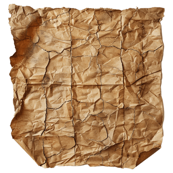 AI generated Old paper isolated on transparent background png