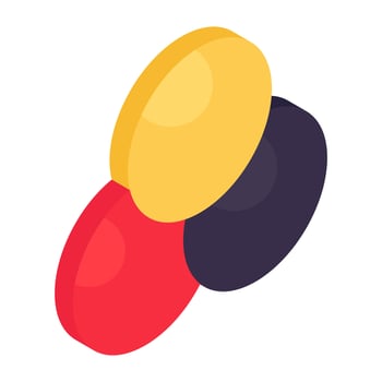 Unique design icon of rgb vector