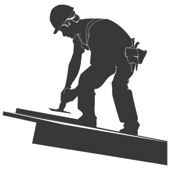 AI generated Silhouette carpenter in action black color only full body png