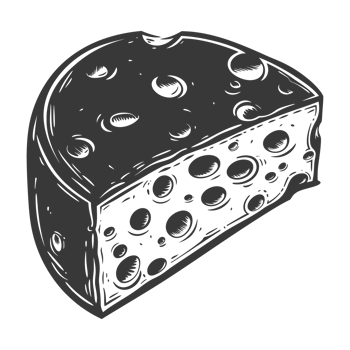 AI generated Silhouette cheese black color only png