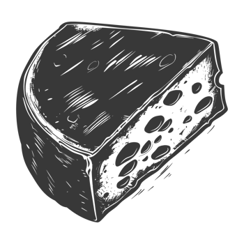 AI generated Silhouette cheese black color only png